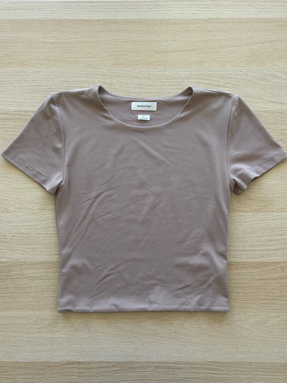 Babaton Mauve-Taupe Original Contour Crew Waist T-Shirt
